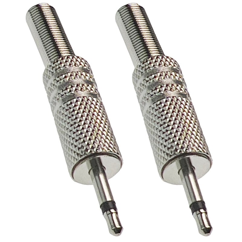 CESS 2.5mm Mono TS Plug Jack Solder Audio Cable Connector (2 Pack) - Image 1